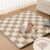 Ultra Soft Plush Floor Mat, 1.4″ Thick Foam Cushion Rug with Non-Slip Backing for Indoor, Home, Brown Checkered