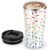 ulwae Insulated Coffee Mug with Ceramic Coating, 18oz Travel Mug with Leak-proof Lid, Vacuum Double-wall Tumbler, Stainless Steel Thermal Cup for Tea, Hot Cocoa, Cold Beverage, Ice Drinks