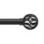 Umbra Aria Cage Pin-Point Curtain Rod 42-120″, Matte Black, Steel, No-Drill Installation, Openwork Orb Finials
