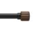 Umbra Evie Pin-Point Curtain Rod 42-120 inch, Black/Walnut, Steel, No-Drill Installation