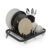 Umbra Sinkin Dish Drying Rack – Drainer Caddy with Removable Cutlery Holder – Use in Sink or On Counter, Black