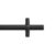 Umbra Trinity Pin-Point Curtain Rod, 42-120 Inch, Steel, No-Drill Installation, Modern Geometric Design, Black