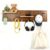 UMICAL Brown Wood Pegboard Modular Set of 2