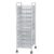 UMJIGF Rolling File Cabinet Utility Cart,Rolling File Cabinet Utility Cart with 10 Drawers, High Capacity Storage Art Craft Organizer On Wheels, Metal Mesh Tool Box for Office/H,Silver-29x38x91cm