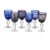 Unbekannt Pols Potten Set of 6 Wine Glasses with Cobalt Mix Cup, Wine Glasses in 6, 6 Different Sizes, Dishwasher Safe, Blue/Purple