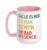 Uncle Elmer Quote The Man The Myth The Bad Influence Funny Ceramic Mug, Pink/White, 15oz