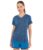 Under Armour Women’s Tech Twist Short Sleeve V Neck, (430) Aegean Blue / / Blackout Navy, Large