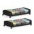 Under Bed Storage with Wheels, 2-Pack Rolling Storage Bins，Black