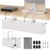 Under Desk Cable Management Tray, 28″ Fabric Wire Cord Organizer, White