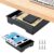 Under Desk Drawer Organizer, Self Adhesive Hidden Drawer Storage, Slide Out Desk Organizer, Space Saving Pencil & Accessories Organizer, Under Table Storage for Home Office & School, Black