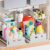 Under Sink Organiser with 2 Tiers, Carbon Steel Kitchen Carbinet Storage Rack, Pull-out L-shaped Sink Shelf, Space-saving, for Bathroom, Laundry, 2 Pack