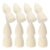 Unfinished Wood 10Pcs White Wooden Peg Blank Unpainted Dolls DIY