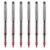 uniball Vision Needle Rollerball Pen, Fine Point (0.7mm), Wine Ink, 6 Pens