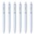 uniball Zento Retractable Liquid Gel Pens, Medium Point (0.7mm), Sea Barrel, Black Ink. 6 Pens