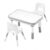 UNICOO Kids Activity Table with Chairs, Sand Art, Sand & Water Play (Grey)