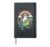 Unicorn Riding T Rex Rainbow Dinosaur With Stars Hardcover Journal, Black
