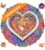 UNIDRAGON Mandala Conscious Love Wooden Jigsaw Puzzle for Adults – 200 Unique Shaped Pieces – Medium 9.8 x 9.8 in (25 x 25 cm)