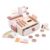UnifearPro Children Play Cashier Wooden Pretend Checkout Register with Tear Bar Drawer Numeric Keys Card Money Suitable for Preschool