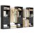 Unikito Closet System with 12 Drawers and 3 Built-in Mirrors, 8.5-16.1ft Large Wood Closet Organizer System, Walk-in Closet Wardrobe with 3 Expandable Hanging Rods, Modular Garment Rack, Black