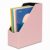 UnionBasic Magazine File Holder – Office Leatherette Desktop Document File Folder Journals Organizer Racks, Lychee Pearl Blush