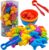 UNIQUE KIDS Counting Educational Learning Toy Set with Sorting Cups – Fun Color Classification and Math Training Game for Toddlers and Preschoolers Ages 3 and Up