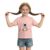 Unisex Toddler Cotton Tee, Rocket Astronaut Cartoon Print (Nude Pink,X-Large)