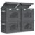 Univivi Fabric Foldable Storage Boxes with Lids [4-Pack] Large Stackable Storage Bins, Closet Organizers and Storage Cube Storage Organizer for Home, Office, Bedroom (Black, 17“ x 12” x 12″)