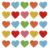 Unomor 120pcs Valentines Day Refrigerator Magnets Heart-Shaped Magnetic Stickers with Writable Surface Reusable Rubber Material Cute and Lovely Design for Kitchen Fridge Decor