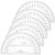 Unomor 5pcs Plastic 180 Degree Half Circle Protractor Set for Geometry Drafting Measurement Tools, Portable Angle Measuring Rulers for Students and Office Use