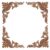 Unpainted Wood Carved 4 Pieces Carved Wood Veneer Corner Decoration for Background Wall Cabinet Doors 35 * 35cm