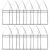 Uonlytech 12pcs Hanging File Organizer Bags with Pet Dry Erase Sleeves, Reusable Ticket Holders for School and Office, Portable Document Holder with Handheld Design