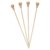 Uonlytech 4pcs Golden Plastic Flower Extension Poles Flexible and Twistable Flower Stems for DIY Handmade Plant Sticks and Crafting
