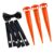 Uonlytech Garden Plant Support Anchor Kit with Orange Plastic and Nylon Material Outdoor Tree Stump Kit Includes Long Rope for Landscaping Projects for Young Trees and Garden Saplings