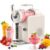 UORDBY Quiet Slushy Machine 1.8l Chilled Drink Maker, 185W Commercial Grade Frozens Drink Maker with LED Display, Self-Cleaning, Rapid Cooling, for Home & Party Beige