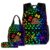 UOZGUY Personalized Kids Backpack for Girls, Customized School Bookbag Set with Lunch Box and Pencil Case, Back to School Gift with Name, Elementary Schoolbag Lightweight, 16.5″H, Lovely Black Girl-1