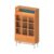 uP9sF2mD Bookcase Minimalist Grid Glass-Door Bookcase Retro Display Storage Cabinet Living Room Study Bookshelf Drawers Scaffale