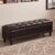 Upholstered Faux Leather Footstool for Living Room, Entryway and Hallway – Stylish Long Bean Bag Chair in Comfortable Faux Leather