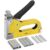 Upholstery Staple Gun, TOPEC 3 in 1 Heavy Duty Staple Guns/Home Use with 900 Staples – Manual Brad Nailer Power for Fixing, Material, Decoration, Carpentry, Furniture, Wood, DIY