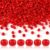 UPINS 1200Pcs Red Pony Beads 6x9mm Christmas Kandi Bead for Jewelry Making