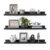 upsimples Long Floating Shelves for Wall Decor and Storage, 23.6” Black