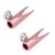 UrbanHui Makeup Pencil Sharpener Aluminum 2 Pcs Portable Eyebrow Lip Contour Tool Sturdy Construction Rose Gold
