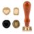 URROMA 3 Pcs Bowknot Photo Frame Wax Seal Stamp Set, 3D Embossed Relief Carving Head and Wood Handle for Wedding Invitations, Envelopes DIY Crafts