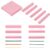URROMA 6 Sizes Detachable Polymer Clay Tools,Pink Clay Strip Guide Adjustable Roller with Thickness Control for Jewelry Making DIY Bracelet Necklace Craft