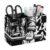 U.S.A Firefighter Fire Fighting Hero Desk Organizer PU Leather Caddy Holder