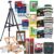 U.S. Art Supply 133-Piece Artist Painting Kit – Aluminum & Wood Easel, 24 Each (Acrylic, Oil, Watercolor Paints), 8 Canvases, 44 Brushes, 4 Paint & Sketch Pads – Painting Kits for Adults, Gift Set