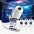 USB Star Projector Night Light with Interchangeable Slides, Touch Dimmable Warm Bedside Lamp, Flexible Gooseneck Ceiling Projection Light for Bedroom Decor (3 Projection Slides)