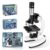 USCAMEL Kids Microscope Science Kit – 1200X Microscope for Kids 8-12 with Prepared Slides Metal Body LED Light Carrying Box Educational Compound Toy Set for Children Ages 5 Year Old Boys & Girls Gift