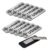 Usher 1 x 3 Name Tag/Badge, Magnetic Backing Silver, Cross Design (10 Pack)