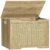 usikey 29.5” Storage Chest, Storage Bench with Storage, Toy Box with 2 Safety Hinges, Toy Chest for Bedroom, Shoe Bench, Supports 220 lb, for Living Room, Entryway, Natural