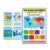 US Time Zones, Five Oceans, Seven Continents Educational Poster Set — 5 Prints 12×18 Inch US Made